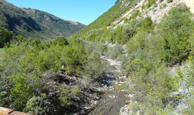 Řeka tekoucí v údolí
